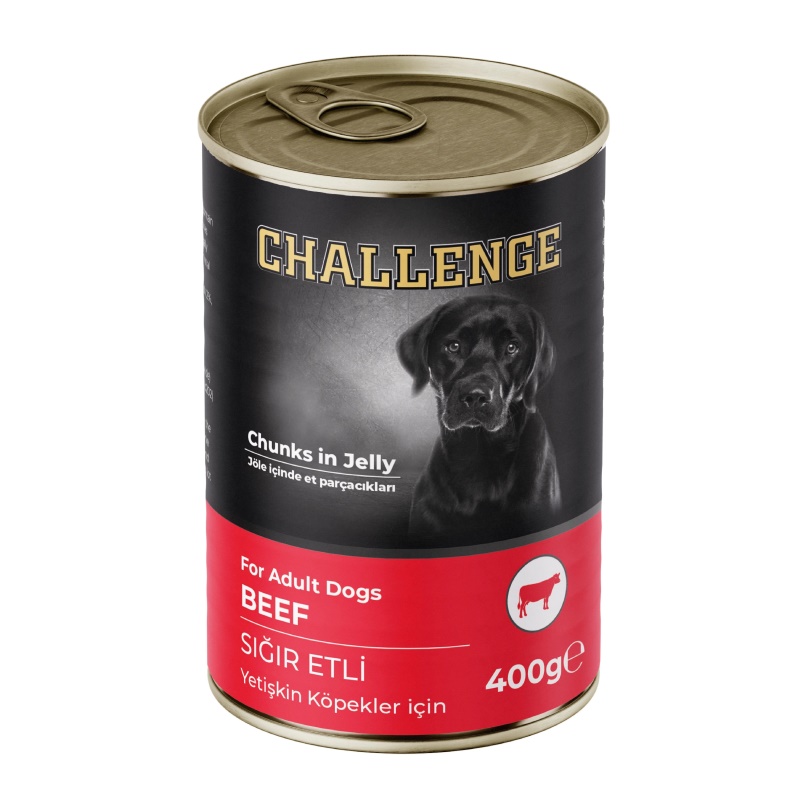 Challenge Sığır Etli Yetişkin Köpek Konservesi 400 gr x 24 Adet