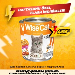 Wise Cat Kedi Konserve Çeşitleri 415gr x 20 Adet (Haftasonu Özel)