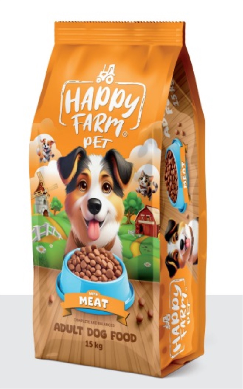 Happy Farm Yetişkin Köpekler İçin Etli Köpek Maması 15 Kg