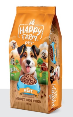 Happy Farm Yetişkin Köpekler İçin Etli Köpek Maması 15 Kg