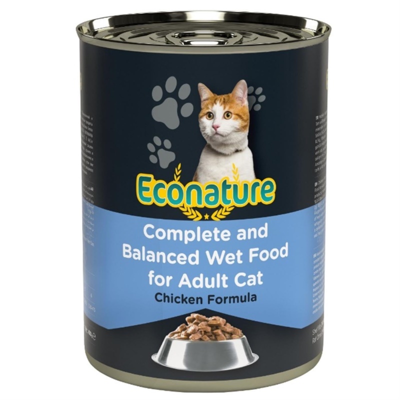 Econature Tavuklu Yetişkin Kedi Konservesi 400 Gr x 24 Adet