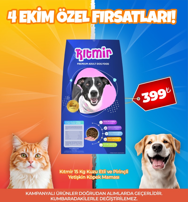 Kıtmir 15 Kg Kuzu Etli ve Pirinçli Yetişkin Köpek Maması (4 Ekim Özel)