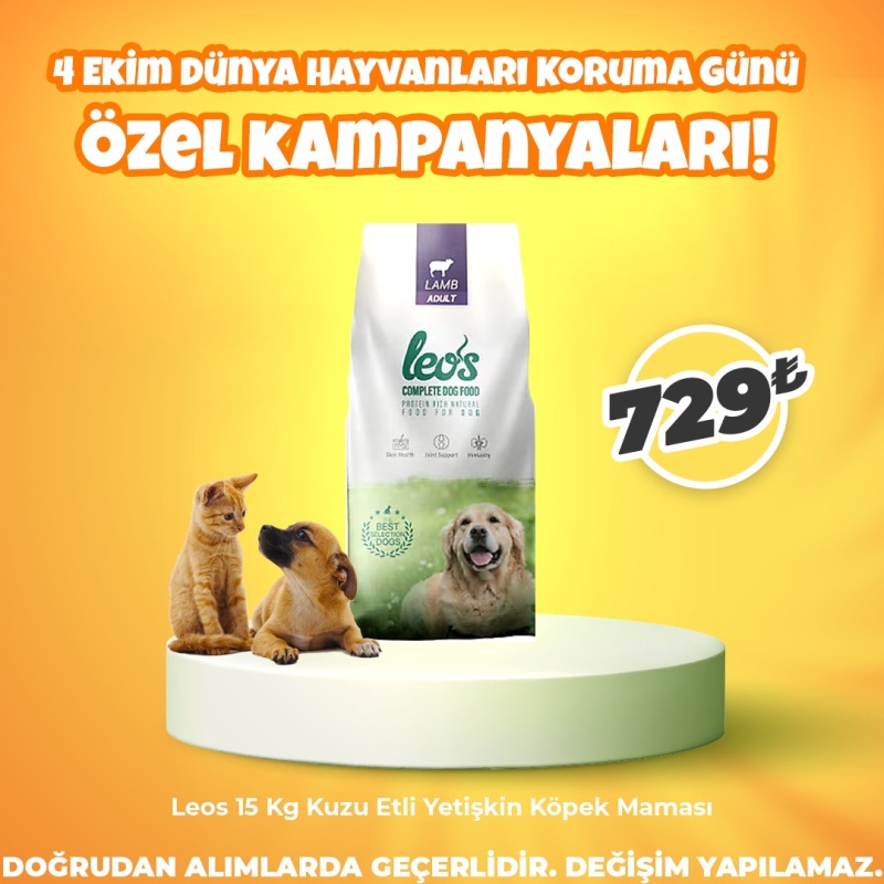Leos 15 Kg Kuzu Etli Yetişkin Köpek Maması