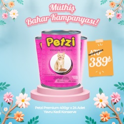 Petzi Cat Premium Tavuk Etli Soslu Yavru Kedi Konservesi 400 Gr x 24 Adet