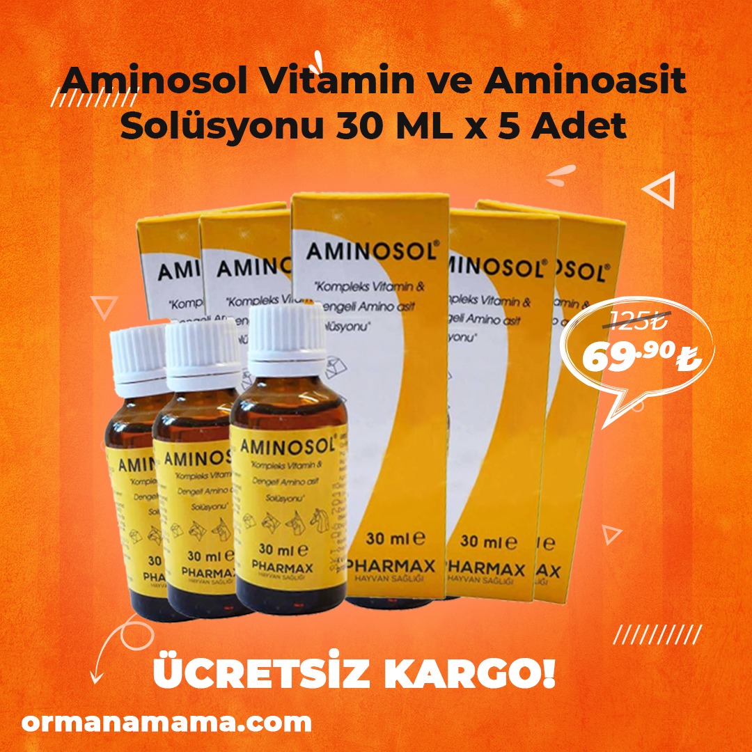 Aminosol Vitamin ve Aminoasit Solusyonu 30 ML	x 5 Adet