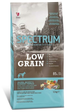 Spectrum Low Grain Somonlu Hamsili-Yaban Mersinli Orta Ve Büyük Irk Yetişkin Köpek Maması 12 Kg