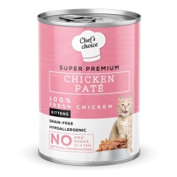 Chefs Choice Tavuklu Tahılsız Ezme Yavru Kedi Konservesi 400gr