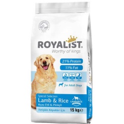 Royalist Premium Kuzu Etli Pirinçli Yetişkin Köpek Maması 15 Kg