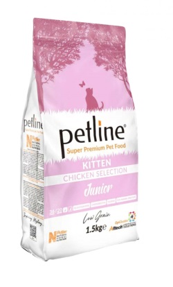 Petline Chicken Selection Junior Tavuklu Düşük Tahıllı Yavru Kedi Maması 1,5kg