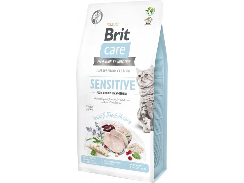 Brit Care Sensitive Hypo-Allergenic Böcek Proteinli Tahılsız Yetişkin Kedi Maması 7 kg