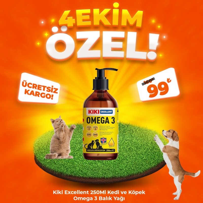 KIKI Excellent Kedi & Köpek Omega 3 250 ml.
