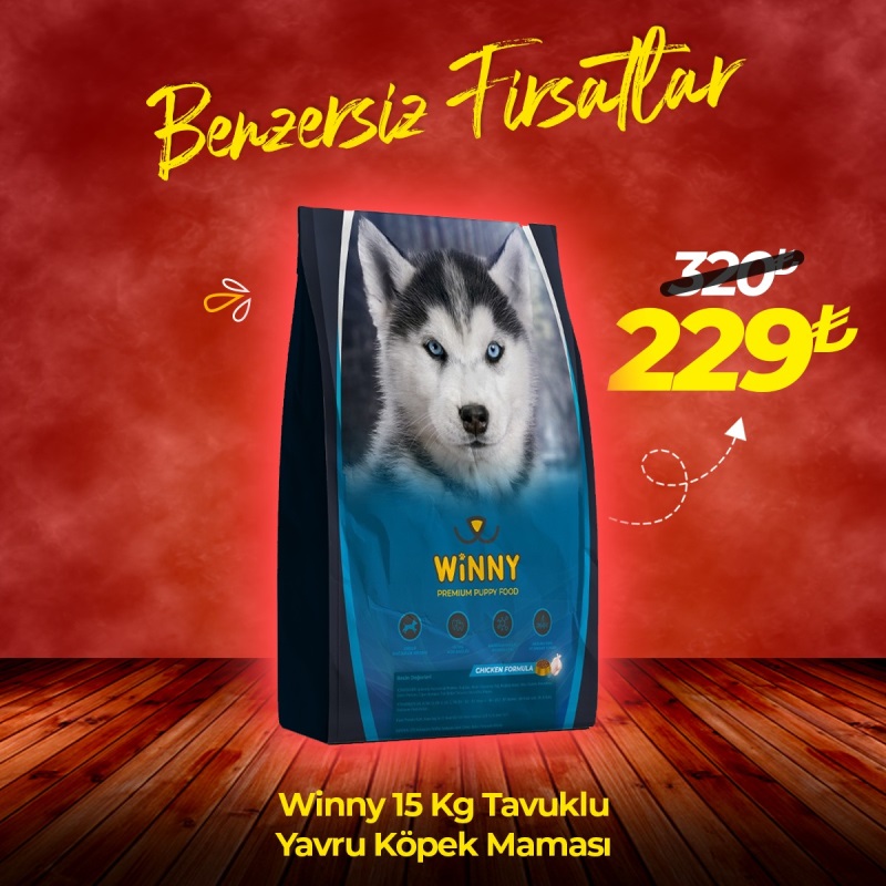 Winny Premium Puppy 15 Kg Yavru Köpek Maması 