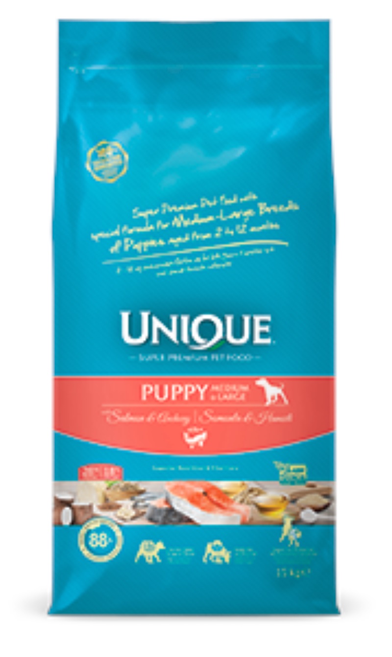 Unique Orta ve İri Irk Yavru Köpek Maması Somonlu&Hamsili 15 kg