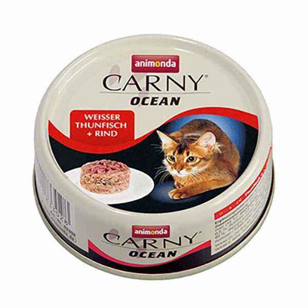 Animonda Carny Ocean Ton Balıklı ve Sığır Etli Yetişkin Kedi Konservesi 6 Adet 80 Gr