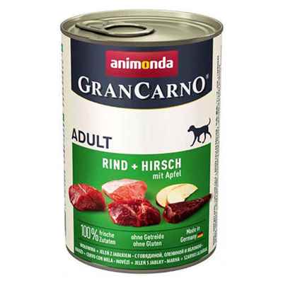 Animonda GranCarno Sığır Etli Elmalı ve Geyik Etli Yetişkin Köpek Konservesi 400 Gr