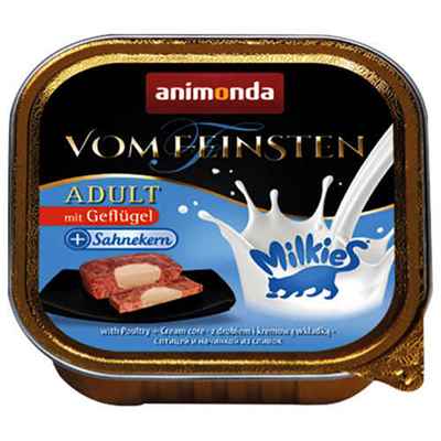 Animonda Vom Feinsten Milkies Kümes Hayvanlı ve Kremalı Yetişkin Kedi Konservesi 6 Adet 100 Gr