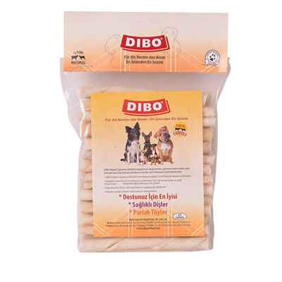 Dibo Sütlü Beyaz Burgu Çubuk Çiğneme Kemiği Köpek Ödülü 600 Gr 12 Cm