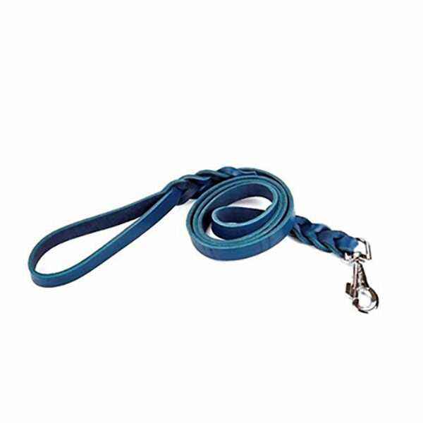 Doggie Klasik Deri Eğitim Köpek Gezdirme Tasması Royalblue 1,5x160 Cm