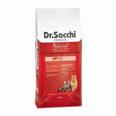 Dr. Sacchi Premium Natürel Beef Sığır Etli Yetişkin Kedi Maması 15 Kg