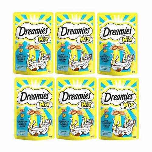 Dreamies Mix Somonlu ve Peynirli Kedi Ödülü 6x60 Gr