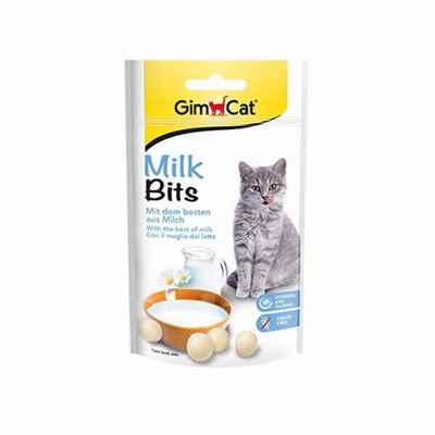 GimCat Milk Bits Sütlü ve Taurinli Tahılsız Kedi Ödül Tableti 40 Gr