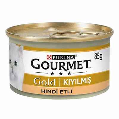 Gourmet Gold Kıyılmış Hindi Etli Yetişkin Kedi Konservesi 24 Adet 85 Gr