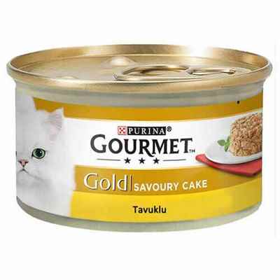 Gourmet Gold Savoury Cake Tavuklu Yetişkin Kedi Konservesi 12 Adet 85 Gr