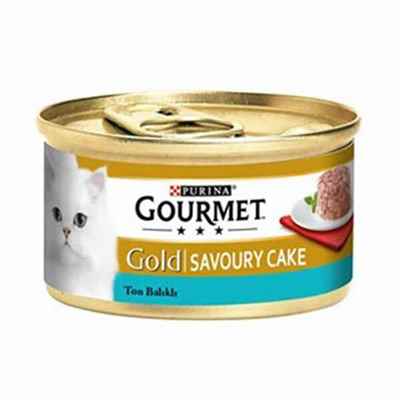 Gourmet Gold Savoury Cake Ton Balıklı Yetişkin Kedi Konservesi 12 Adet 85 Gr