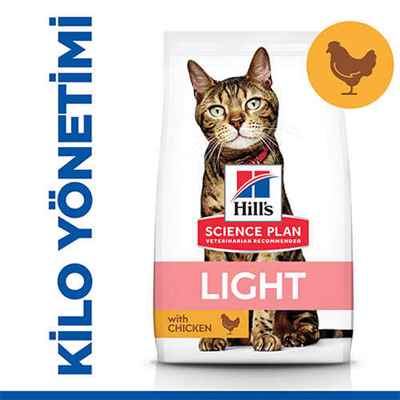 Hill’s SCIENCE PLAN Chicken Tavuklu Düşük Kalorili Light Kedi Maması 1,5 Kg