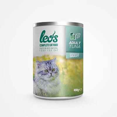 Leos Ton Balıklı Parça Etli Soslu Yetişkin Kedi Konservesi 6 Adet 400 Gr