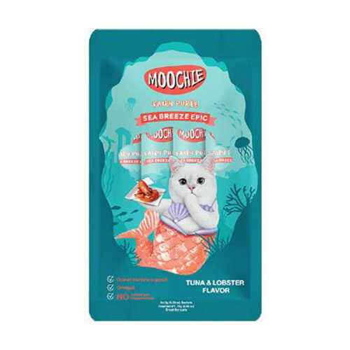 Moochie Ton Balıklı ve Istakozlu Sıvı Kedi Ödül Maması 5x15 Gr