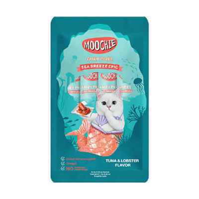 Moochie Ton Balıklı ve Istakozlu Sıvı Kedi Ödül Maması 5x15 Gr