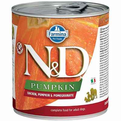N&D Pumpkin Balkabaklı Tavuklu Narlı Tahılsız Yetişkin Köpek Konservesi 6 Adet 285 Gr