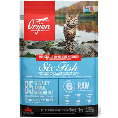 Orijen Six Fish 6 Balıklı Tahılsız Kedi Maması Tüm Irk ve Yaşam Evreleri 1,8 Kg