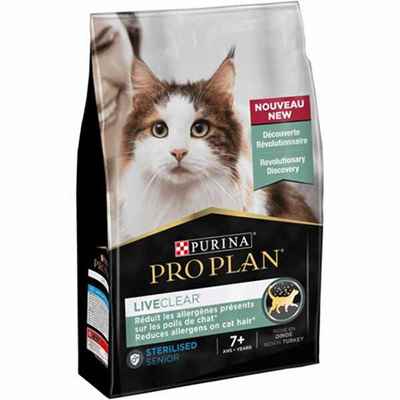 Pro Plan Liveclear 7+ Hindili Alerjen Azaltan Kısırlaştırılmış Yaşlı Kedi Maması 1,4 Kg