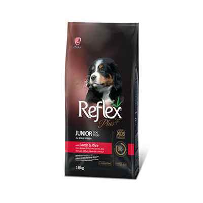 Reflex Plus Büyük Irk Kuzulu ve Pirinçli Yavru Köpek Maması 18 Kg
