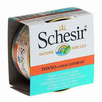 Schesir Ton Balıklı Soslu Yetişkin Kedi Konservesi 6 Adet 70 Gr