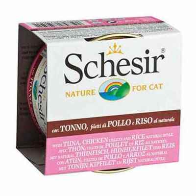 Schesir Ton Balıklı ve Tavuklu Yetişkin Kedi Konservesi 6 Adet 85 Gr