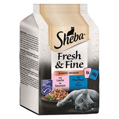 Sheba Pouch Fresh&Fine Balıklı Yetişkin Kedi Konservesi 6x50 Gr