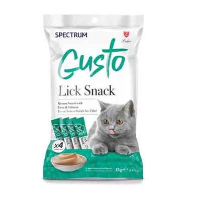 Spectrum Gusto Ton Balıklı ve Somonlu Sıvı Kedi Ödül Maması 4x15 Gr