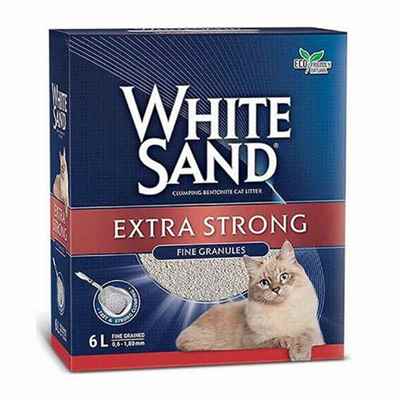 White Sand Extra Strong Cat Litter Extra Topaklanan Kedi Kumu 2x6 Lt