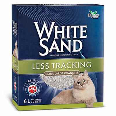 White Sand Less Tracking Cat Litter Hızlı Topaklanan Kedi Kumu 6 Lt