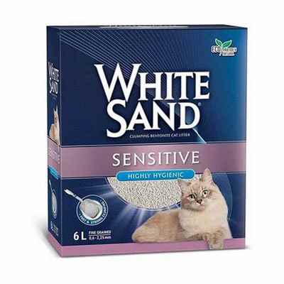White Sand Sand Sensitive Plus Cat Litter Yapışmayan Kedi Kumu 6 Lt