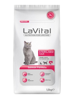 Lavital Sterilised Somonlu Kısırlaştırılmış Kedi Maması 1,5 Kg