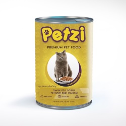 Petzi Cat Premium Tavuk Etli Soslu Yetişkin Kedi Konservesi 400 Gr