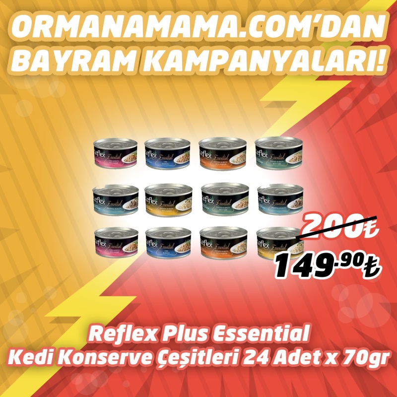 Reflex Plus Essential Kedi Konserve Çeşitleri 24 Adet x 70 GR