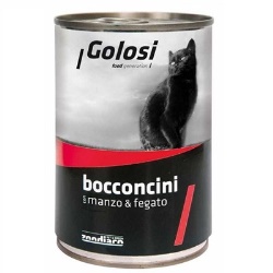 Golosi Bacconcini Sığır Etli Ve Ciğerli Kedi Konservesi 400 Gr