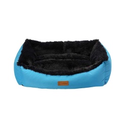 Dubex Jellybean Peluş Kedi ve Köpek Yatağı 50x38x19cm Mavi (Small)