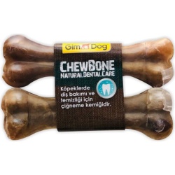 Gimdog Chew Bone Natural Dental Care Press Kemik 13 Cm (2'Li Paket)