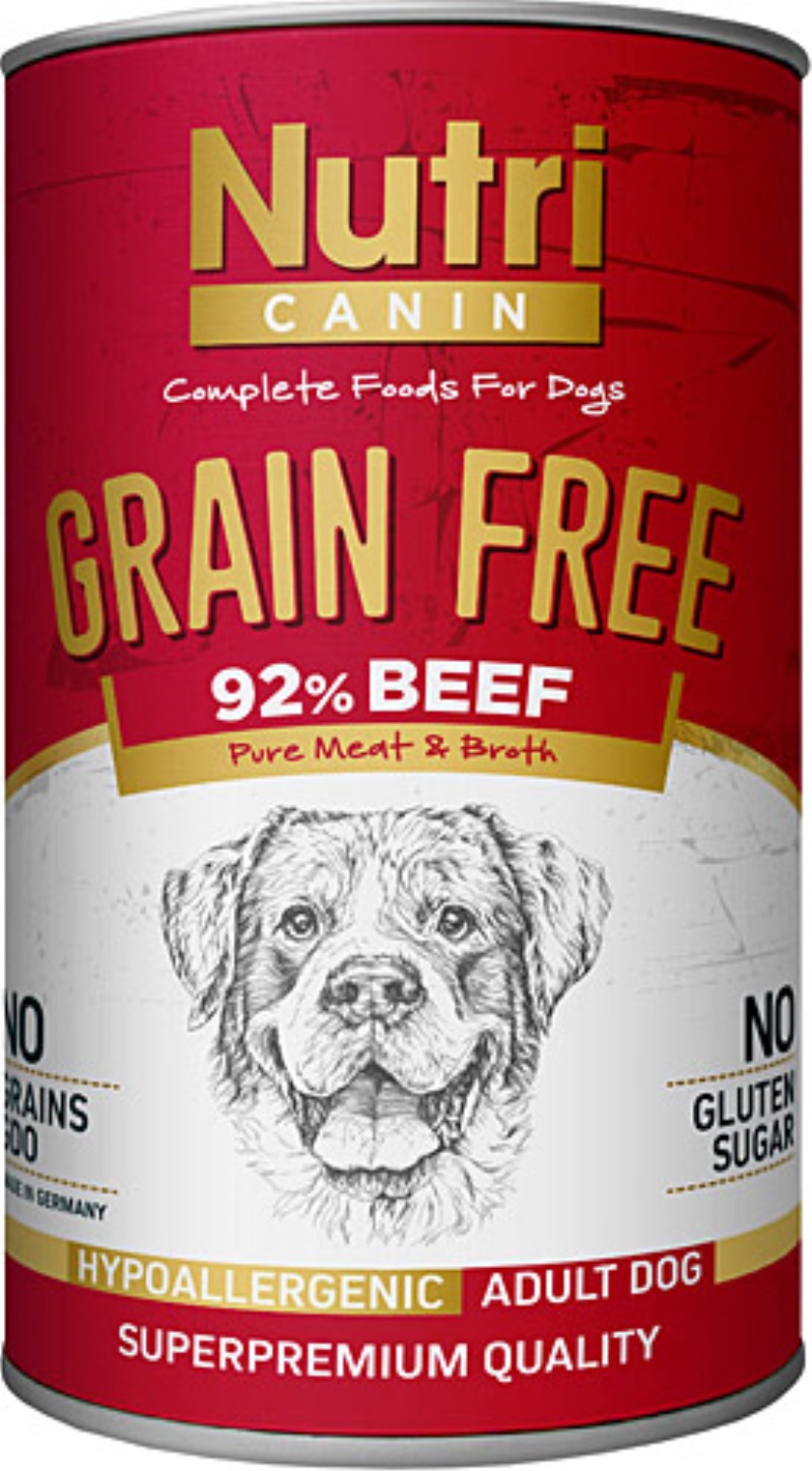 Nutri Canin Tahılsız Biftek ve Patatesli 400 gr Yetişkin Köpek Konservesi